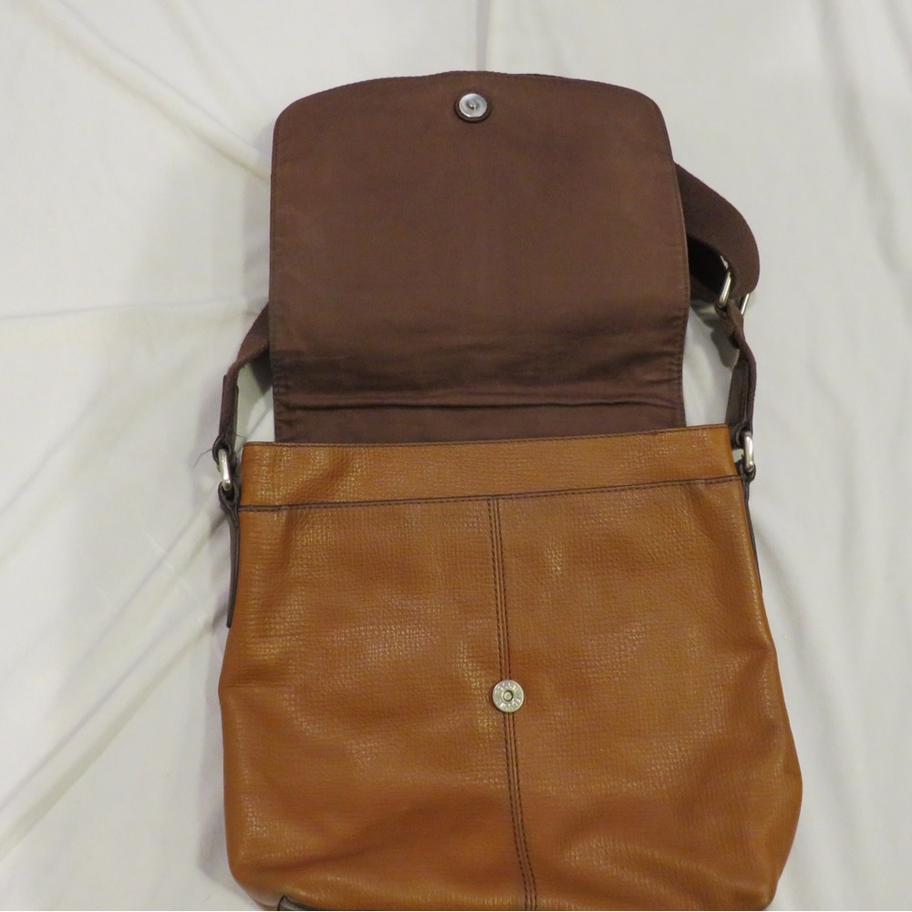 Fossil Brown Messenger Bag with Nylon adjustable strap - Picture 4 of 16